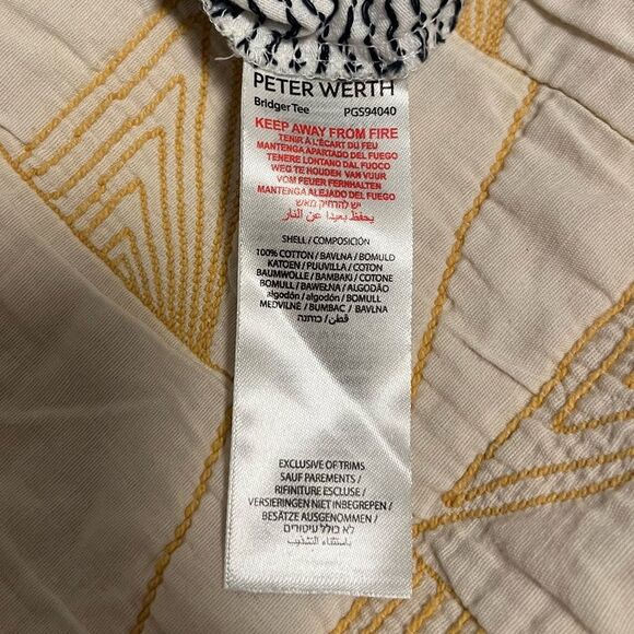 ⭐️MUST GO free ship! Peter Werth Men’s Bridger Tee - Textured White + Navy Small - Picture 8 of 13